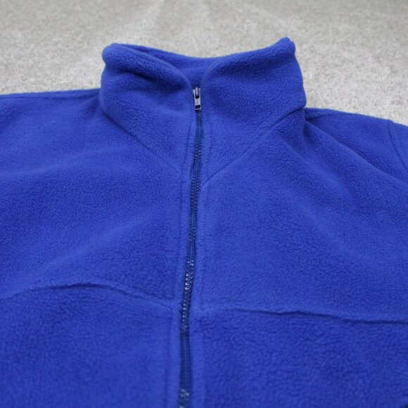 REI Sweater Jacket Women 16 Blue Fleece Polyester Zip Pockets Full Zip Coat - Picture 4 of 13